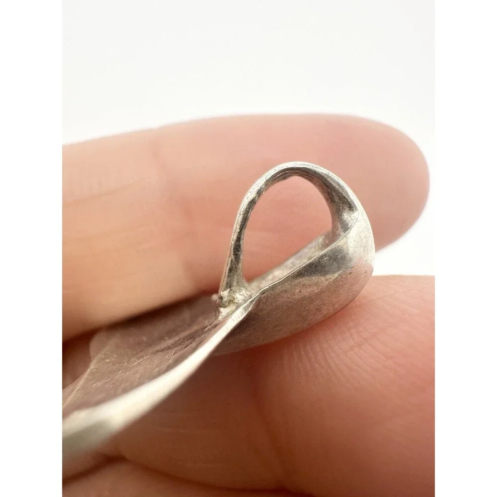 Sterling Silver Whale Tail Slide Charm Pendant